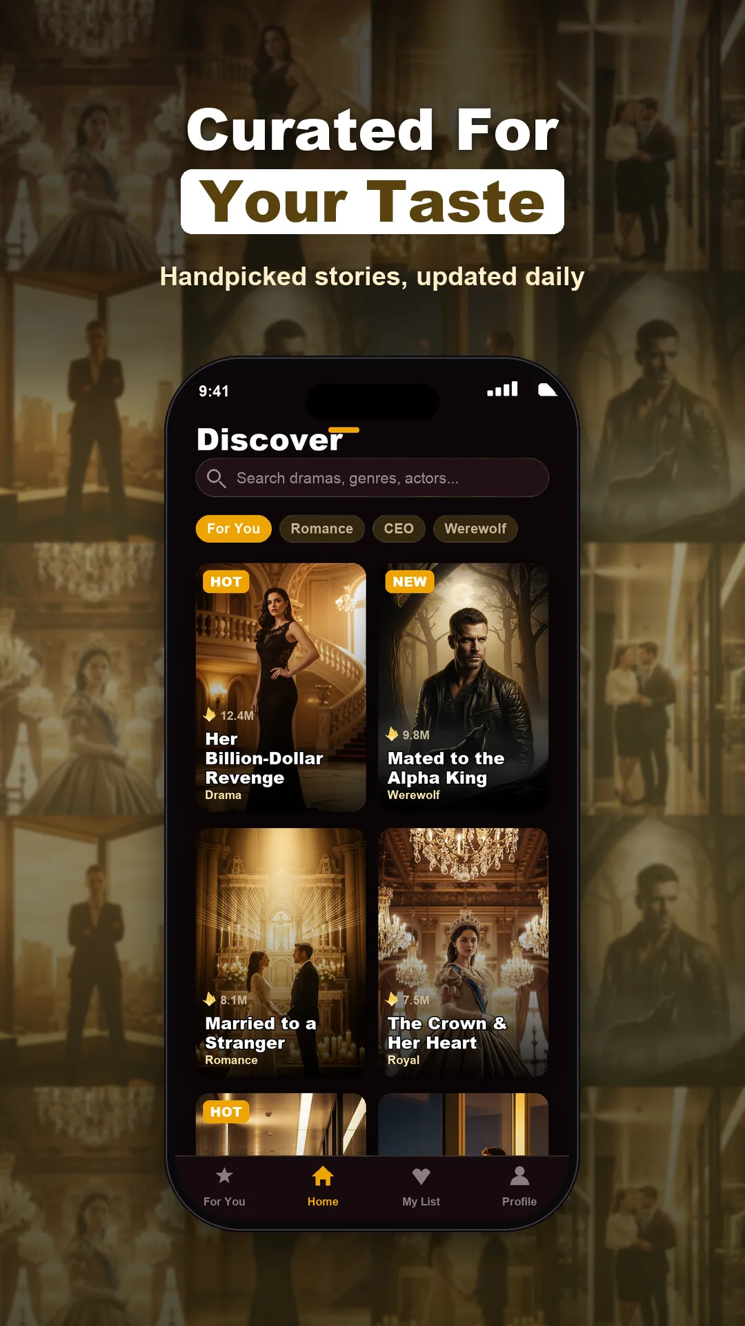 GoldenSaga discover screen